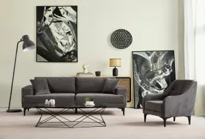 Hanah Home Křeslo Astana antracitové/černé