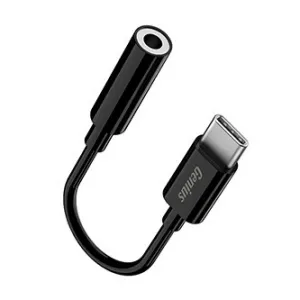 USB/Audio převodník, USB C samec - Jack (3.5mm) samice, stereo, černá, Genius ACC-C100