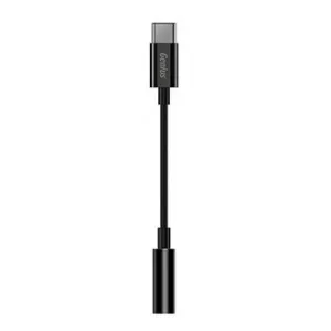USB/Audio převodník, USB C samec - Jack (3.5mm) samice, stereo, černá, Genius ACC-C100
