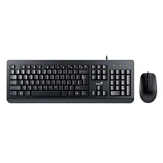 GENIUS klávesnice s myší KM-160, Drátový set USB, Copilot, černý, CZ+SK layout