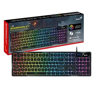 Genius GX Gaming Scorpion K7, klávesnice CZ/SK, herní, drátová (USB), černá, COPILOT