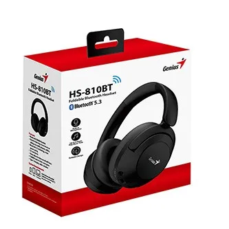 Genius HS-810BT sluchátka s mikrofonem, ovládání hlasitosti, černá, bluetooth