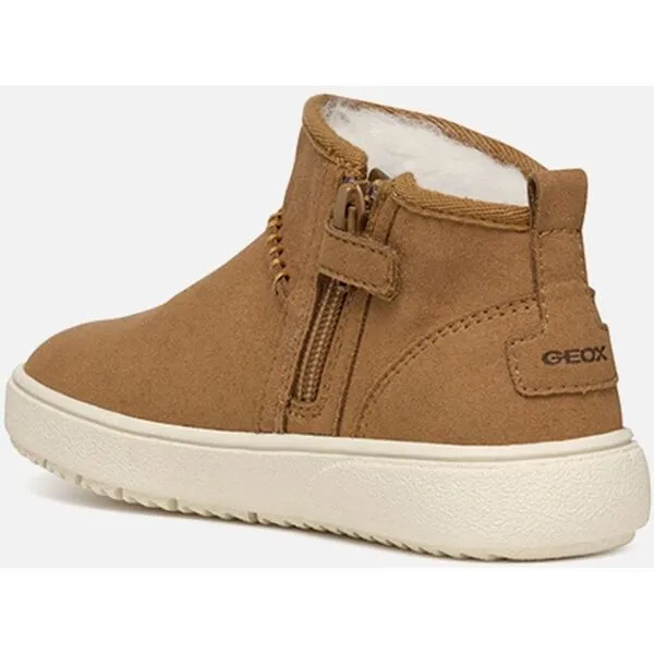 Light Brown Girls Ankle Boots Geox Theleven - Girls