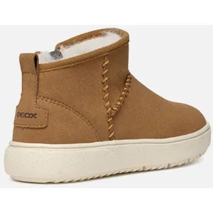 Light Brown Girls Ankle Boots Geox Theleven - Girls