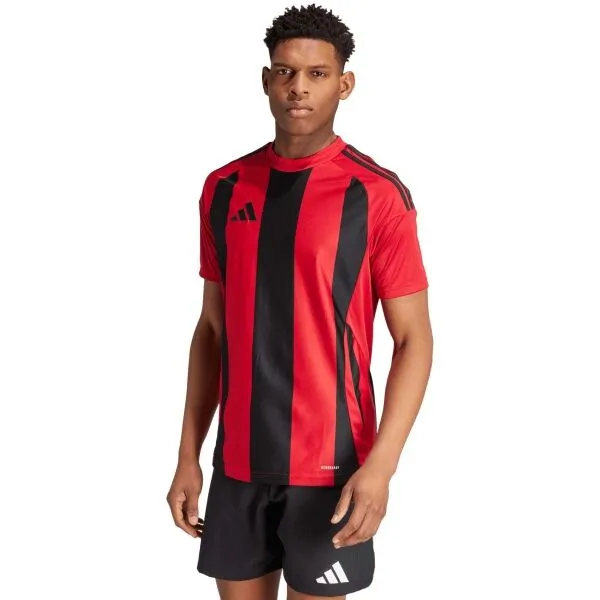 adidas STRIPED 24 JERSEY Pánske športové tričko, červená, veľkosť