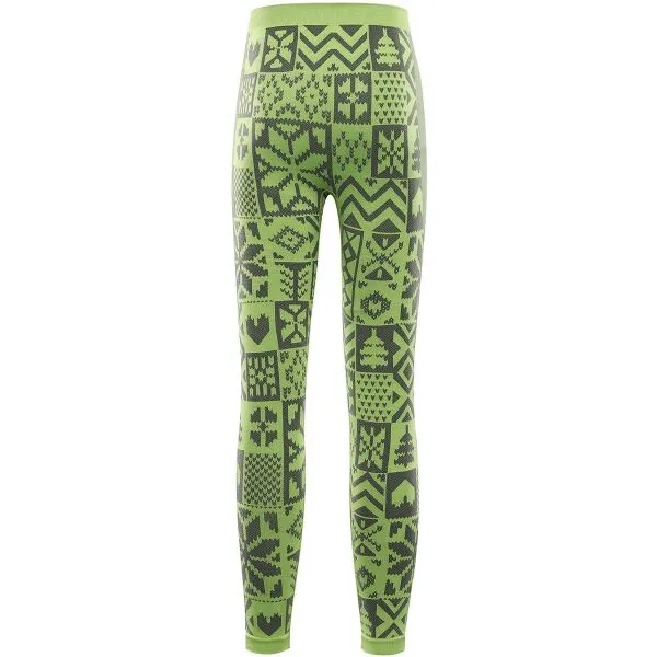 ALPINE PRO LESSO Detské spodné nohavice, zelená, veľkosť