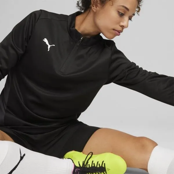 Puma TEAMGOAL TRAINING 1/4 ZIP TOP W Dámske športové tričko, čierna, veľkosť