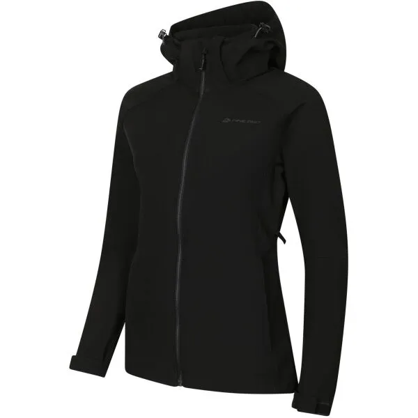 ALPINE PRO HOORA Dámska softshellová bunda, čierna, veľkosť