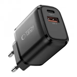 Tech-Protect NCA45W GaN sieťová nabíjačka USB / USB-C 45W PD QC, čierna