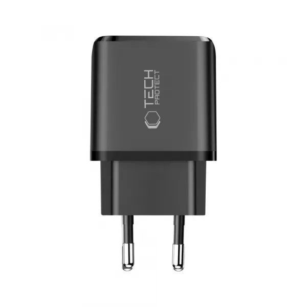 Tech-Protect NCA45W GaN sieťová nabíjačka USB / USB-C 45W PD QC, čierna