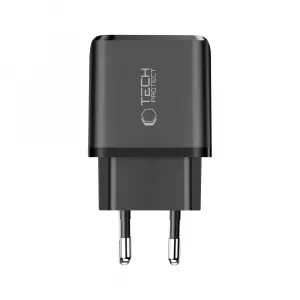 Tech-Protect NCA45W GaN sieťová nabíjačka USB / USB-C 45W PD QC, čierna