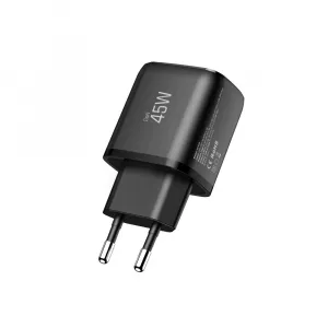 Tech-Protect NCA45W GaN sieťová nabíjačka USB / USB-C 45W PD QC, čierna