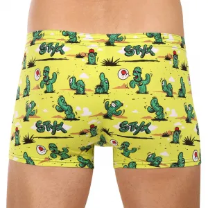 Pánske boxerky Styx art klasická guma kaktusy (Q1351) M, trenky