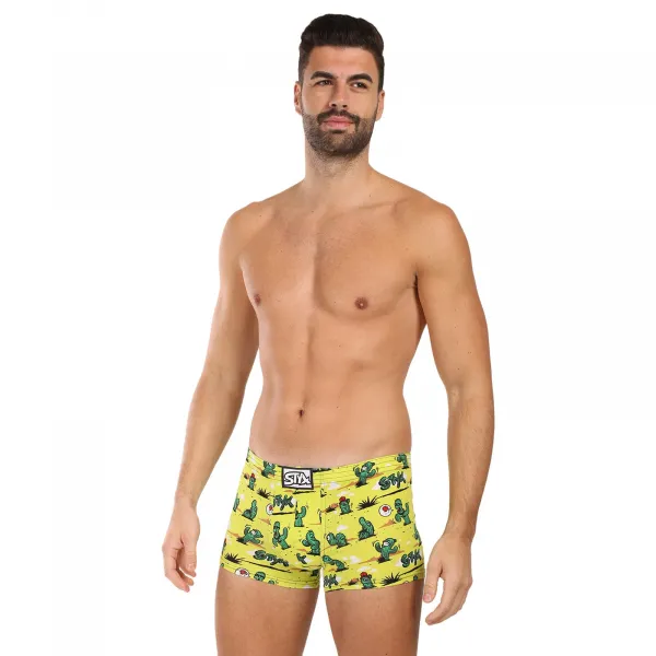 Pánske boxerky Styx art klasická guma kaktusy (Q1351) M, trenky