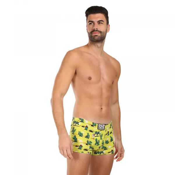 Pánske boxerky Styx art klasická guma kaktusy (Q1351) M, trenky