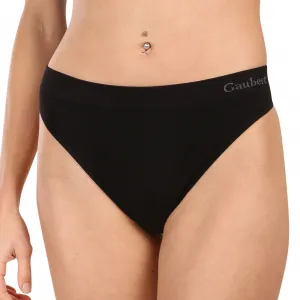 6PACK dámske tangá Gaubert čierná (GBTW-3104/black) S/M