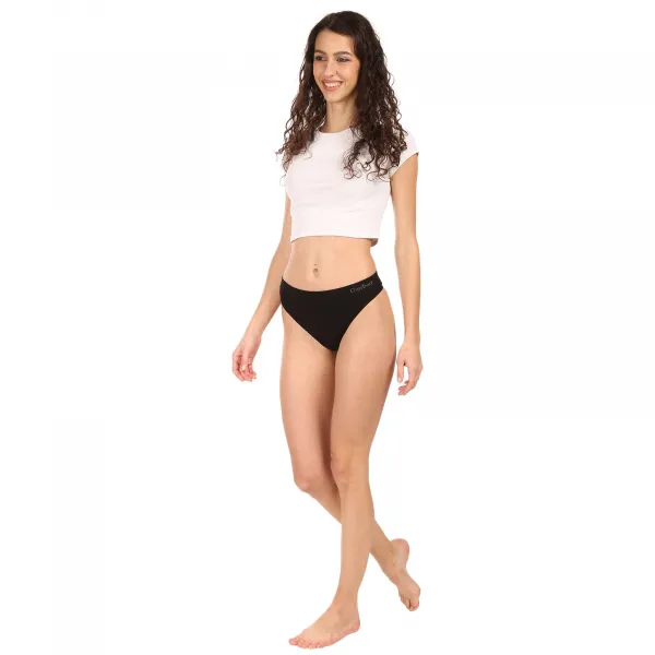 6PACK dámske tangá Gaubert čierná (GBTW-3104/black) S/M