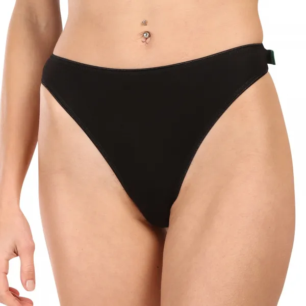 5PACK dámske tangá Gaubert čierná (GBTW-907) S/M