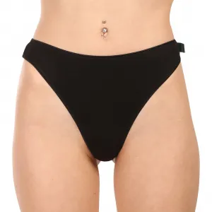 5PACK dámske tangá Gaubert čierná (GBTW-907) S/M