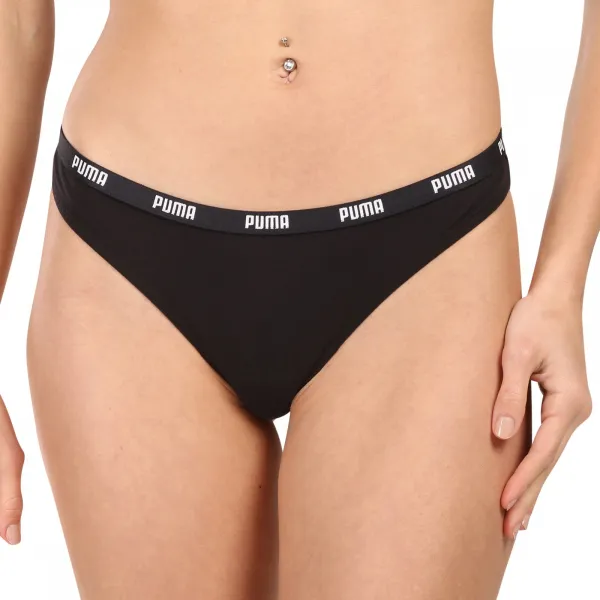 6PACK dámske tangá Puma čierne (701218849 001) L