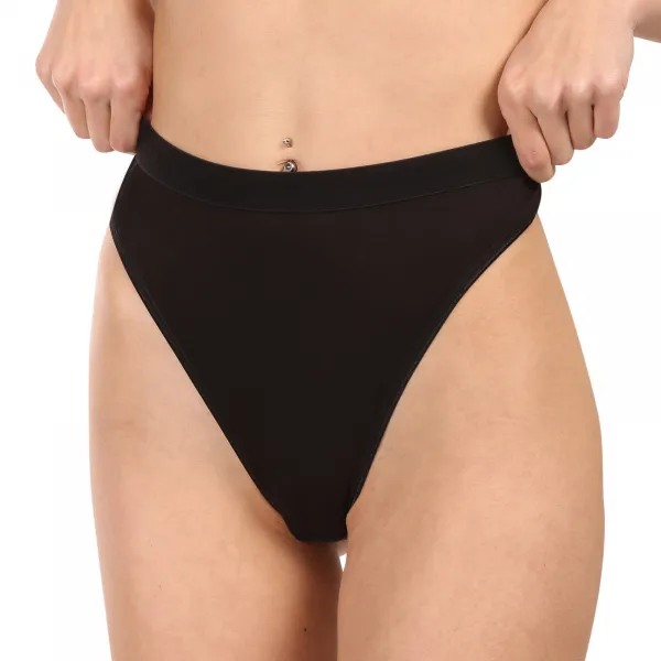 3PACK dámske tangá Benysøn čierná (7204/black) M