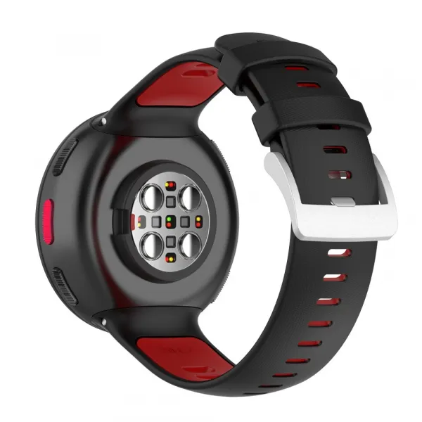 SPORTY Vymeniteľný silikónový remienok Polar Vantage V2 čierno-červený