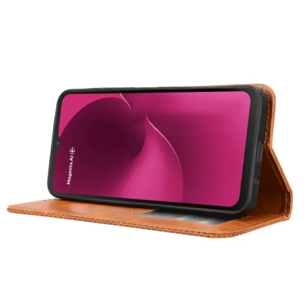 BUSINESS Peňaženkový kryt pre T Phone 3 hnedý
