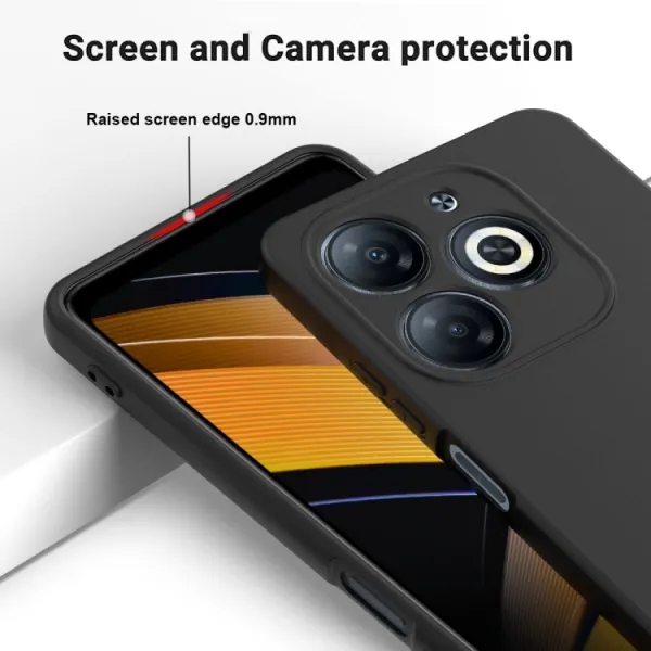 RUBBER Ochranný kryt pre Infinix Smart 8 čierny