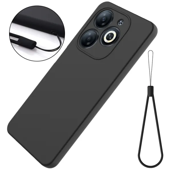 RUBBER Ochranný kryt pre Infinix Smart 8 čierny