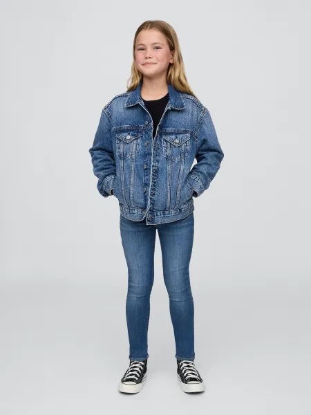 GAP Detské džínsy pull-on jeggings with stretch Modrá
