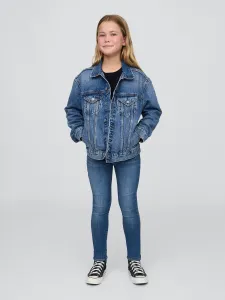 GAP Detské džínsy pull-on jeggings with stretch Modrá
