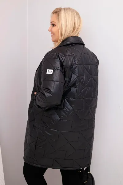 Dámska prešívaná bunda s ozdobnými gombíkmi