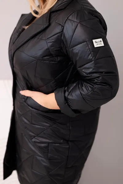 Dámska prešívaná bunda s ozdobnými gombíkmi