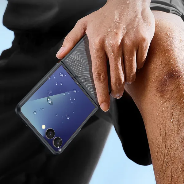 Dux Ducis Aimo kryt na Samsung Galaxy Z Flip 7, čierny
