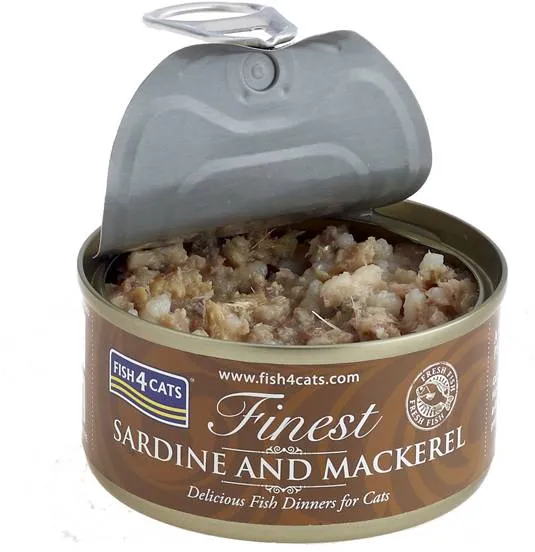 FISH4CATS Konzerva pre mačky Finest sardínka s makrelou 70g