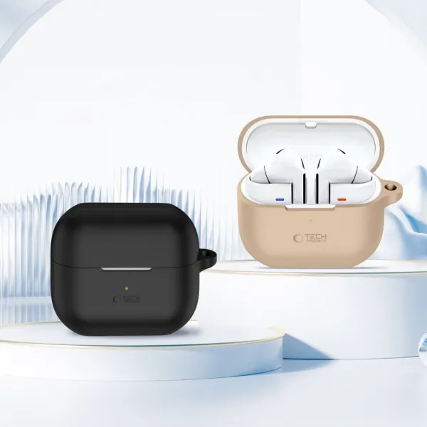 Tech-Protect Silicone Hook puzdro na Samsung Galaxy Buds 3 / 3 Pro, čierne