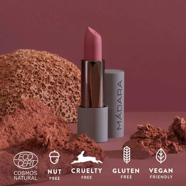 MÁDARA Velvet Wear matný rúž odtieň #31 Cool Nude 3,8 g