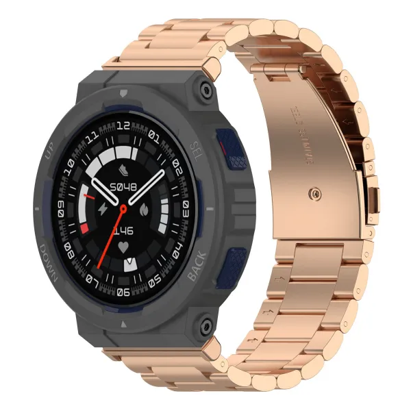 BStrap Stainless Steel remienok na Xiaomi Amazfit Active Edge, rose gold