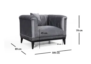 Hanah Home Křeslo Trendy šedé