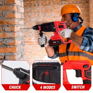 OneVan Bez uhlíková elektrická vŕtačka, príklepové kladivo, šramačka, príklepka náradie vhodné pre batériu MAKITA 18V.SDS príslušenstvo je v cene Batéria: 2ks batéria