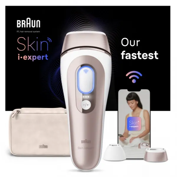 Braun Smart Skin Expert IPL7147 inteligentné IPL zariadenie na odstránenie chĺpkov na telo, tvár, oblasť bikín a podpazušia 1 ks