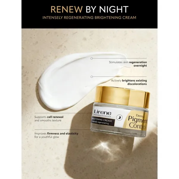 Lirene Derma Pigment Control Brightening Night Cream rozjasňujúci nočný krém pre pleť s hyperpigmentáciou 50 ml