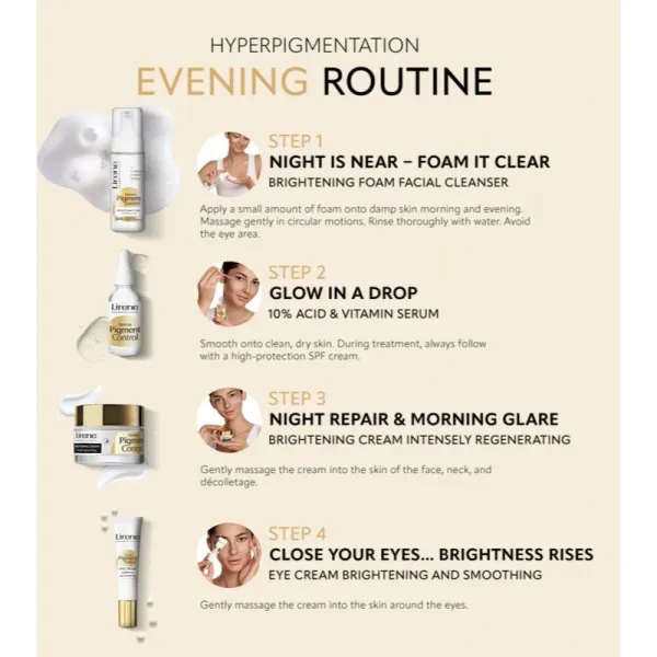 Lirene Derma Pigment Control Brightening Night Cream rozjasňujúci nočný krém pre pleť s hyperpigmentáciou 50 ml