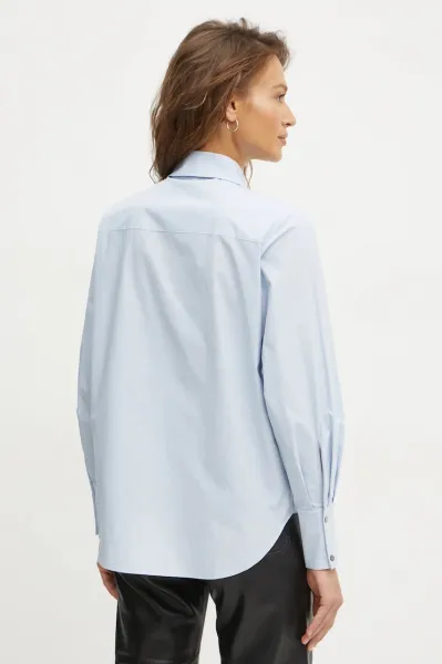 Košeľa Karl Lagerfeld Karl Snap Poplin Shirt Kentucky Blue