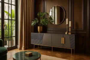 LivinHill TV stolek Stilig ST101B 200 cm grafit/zlatý