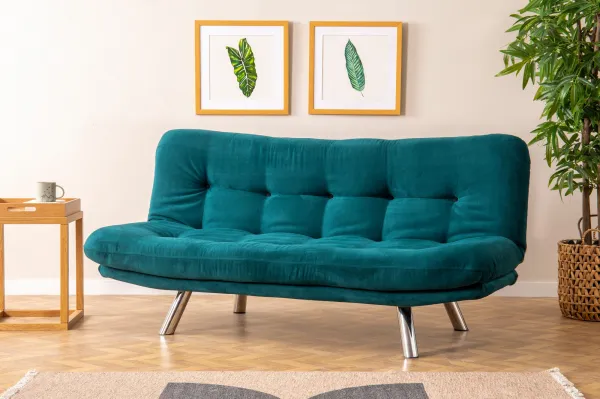 Hanah Home Třímístná rozkládací pohovka Misa Small 175 cm petrolejová