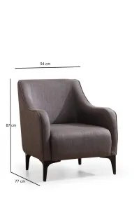 Kreslo ušiak Belissimo - Dark Grey