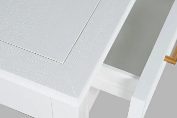 LivinHill Psací stůl Avola 122 cm s nabíjecí stanicí z masivu bílý