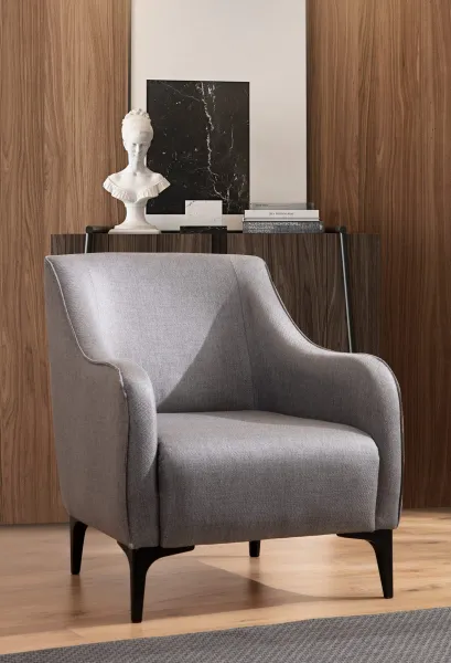 Hanah Home Křeslo Belissimo světle šedé