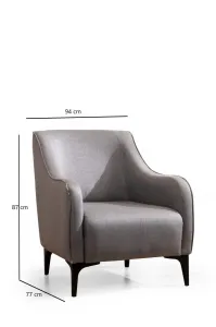 Hanah Home Křeslo Belissimo světle šedé